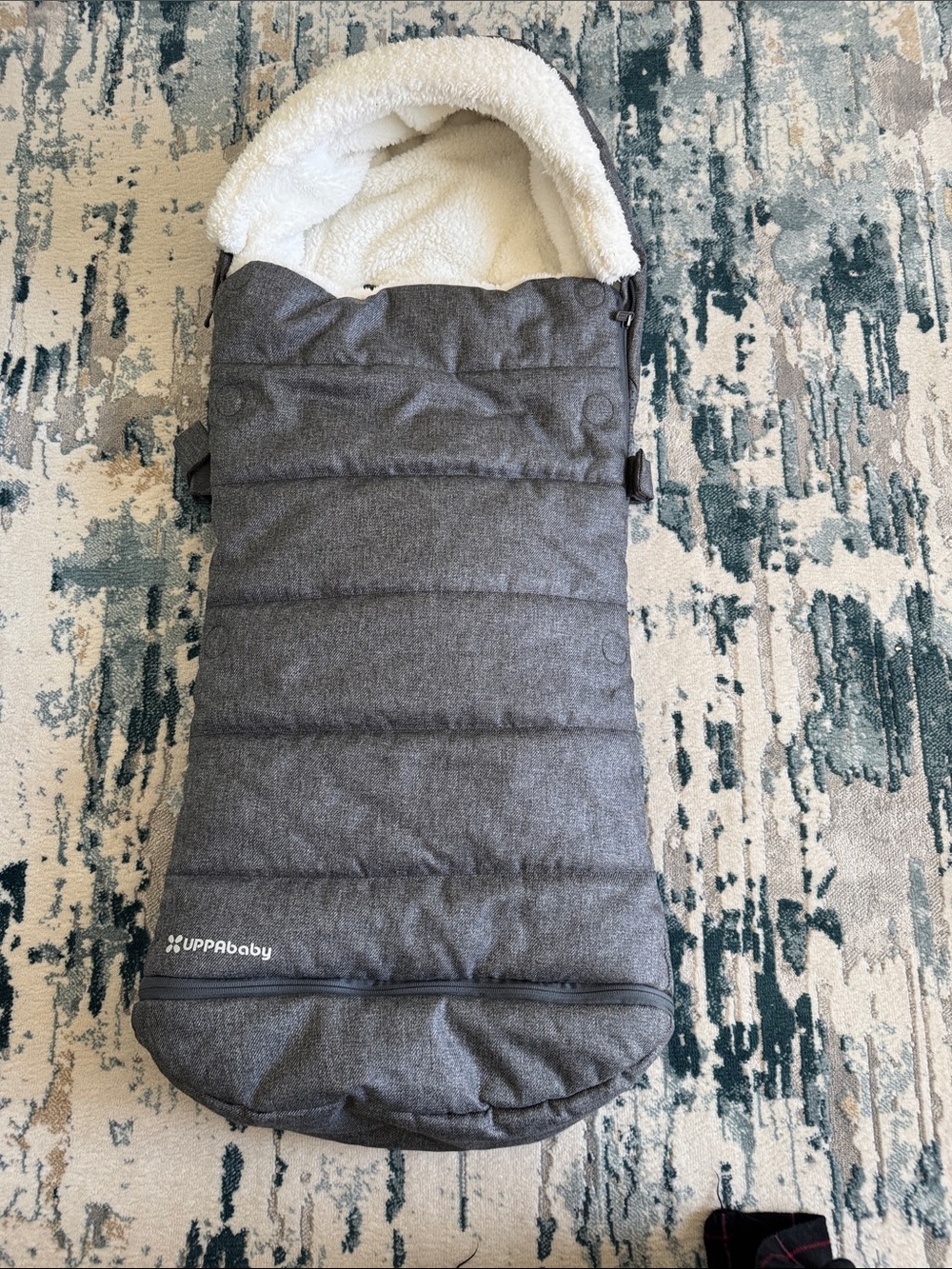 Uppababy Cozyganoosh Footmuff - Greyson (Charcoal Melange) - Fur Seat Liner